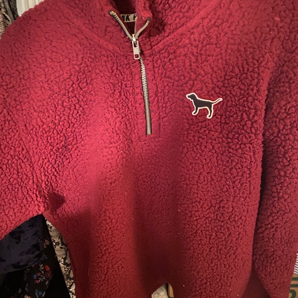 PINK Sherpa Quarter Zip